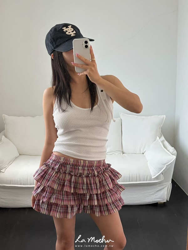 蘇格蘭格紋蛋糕褲裙